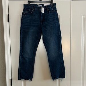LOFT Dark Blue Straight Leg Jeans